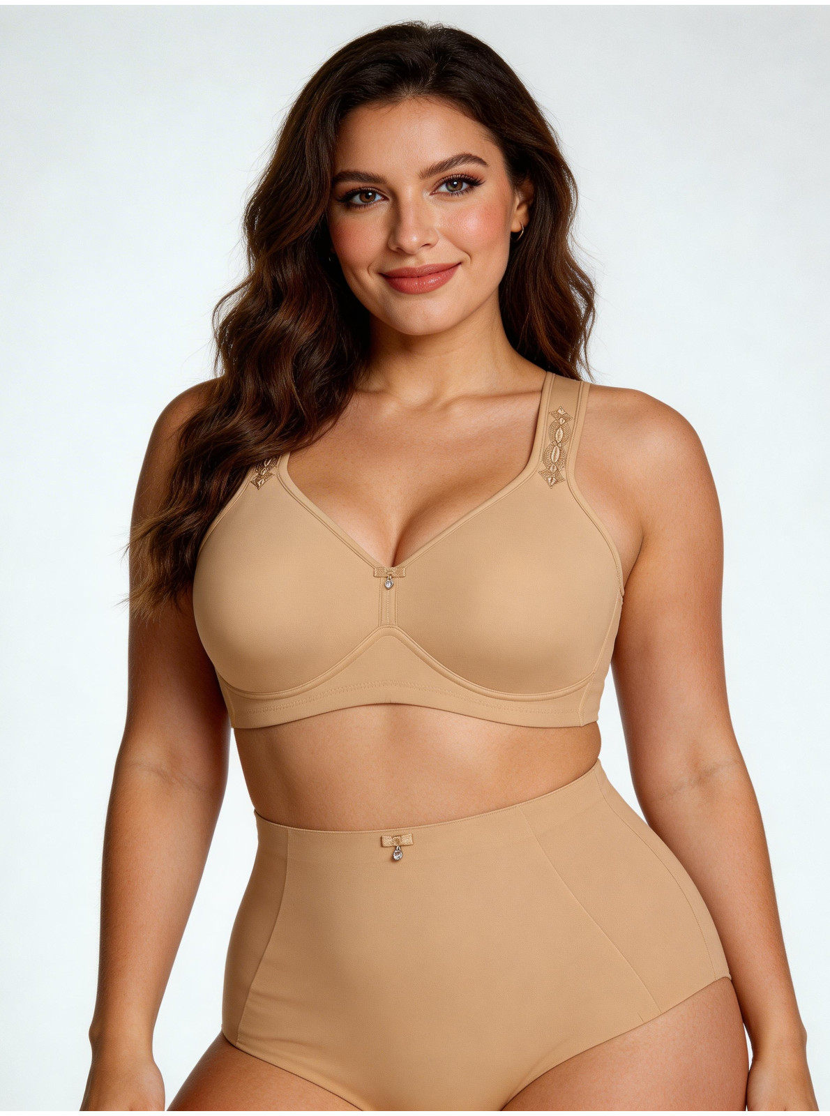 Nohavičky s vyšším pásom BEAUTIFUL EMBROIDERY Nohavičky s vyšším pásom BEAUTIFUL EMBROIDERY