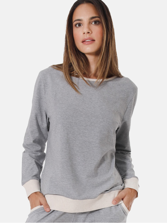 Tričko dlhý rukáv CASUAL COMFORT MELANGE